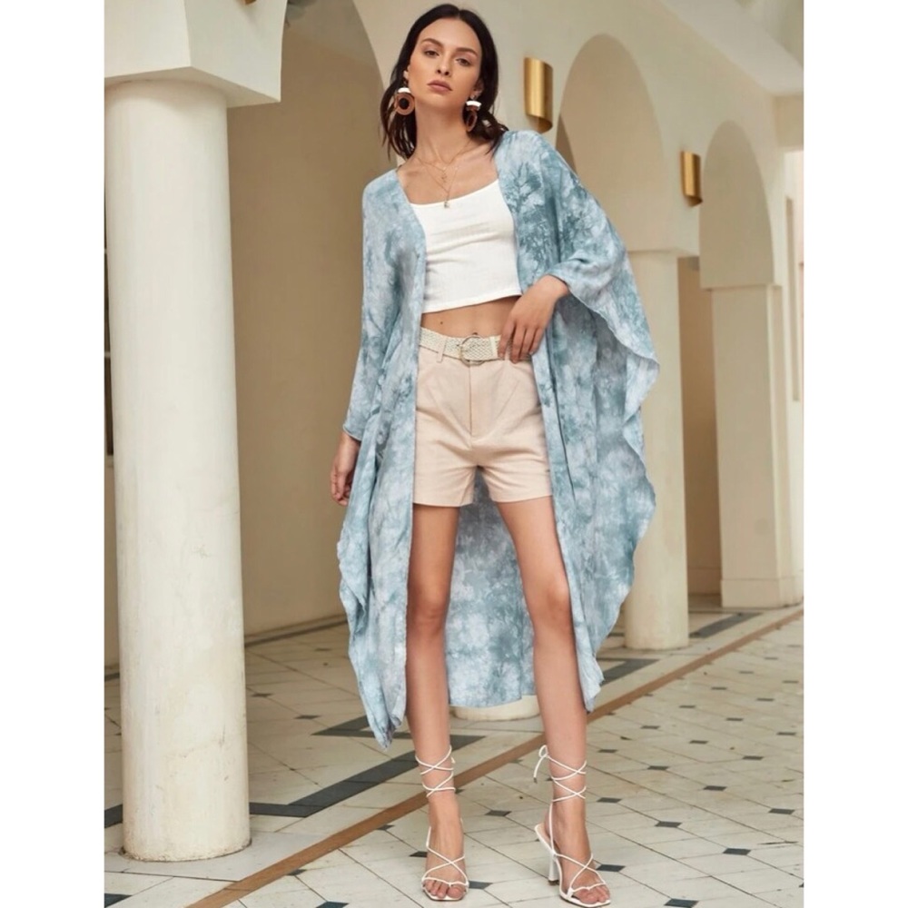 NWT Tie Dye Kimono Duster Top